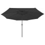 Sombrilla de jardín con luces LED negro 400 cm by , Umbrellas - Ref: Foro24-312536, Price: 95,54 €, Discount: %