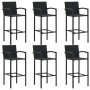 Garden bar set 7 pieces black by vidaXL, Garden sets - Ref: Foro24-3068017, Price: 586,63 €, Discount: %