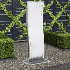 Fuente de jardín curvada con bomba acero inoxidable 130 cm von , Brunnen und Wasserfälle - Ref: Foro24-48089, Preis: 549,13 €...