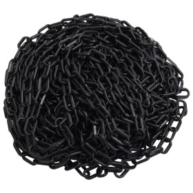 Cadena de advertencia plástico negro 100 m Ø8 mm de , Señales de seguridad - Ref: Foro24-150934, Precio: 119,08 €, Descuento: %