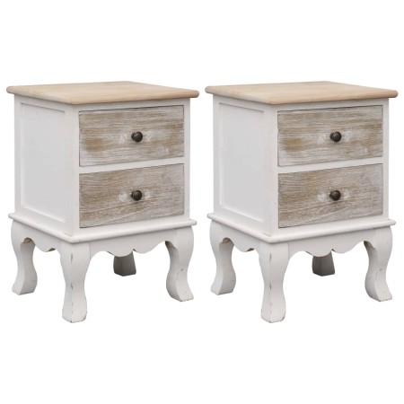 Mesitas de noche 2 unidades madera de Paulownia 35x30x50 cm de , Mesitas de noche - Ref: Foro24-284065, Precio: 198,39 €, Des...