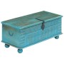 Baúl de almacenamiento madera maciza mango azul 100x40x41 cm by , Storage trunks - Ref: Foro24-246479, Price: 270,51 €, Disco...