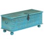 Baúl de almacenamiento madera maciza mango azul 100x40x41 cm by , Storage trunks - Ref: Foro24-246479, Price: 270,51 €, Disco...