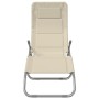 Tumbona plegable 2 uds textilene acero con recubrimiento crema by , Loungers - Ref: Foro24-360173, Price: 169,05 €, Discount: %