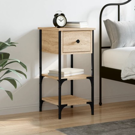 Mesita de noche madera de ingeniería roble Sonoma 34x36x70 cm by , Nightstands - Ref: Foro24-825975, Price: 59,82 €, Discount: %