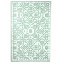 Esschert Design Alfombra de exterior azulejos verde blanco 182x122 cm de , Protectores para exterior - Ref: Foro24-433913, Pr...