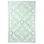 Esschert Design Alfombra de exterior azulejos verde blanco 182x122 cm de , Protectores para exterior - Ref: Foro24-433913, Pr...