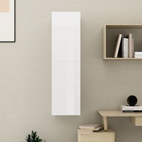 Mueble de TV contrachapada blanco brillante 30,5x30x110 cm de , Muebles TV - Ref: Foro24-803374, Precio: 62,69 €, Descuento: %