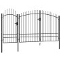 Puerta de jardín de acero negro 2,45x4 m by , garden gates - Ref: Foro24-144366, Price: 492,41 €, Discount: %