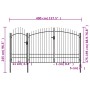 Puerta de jardín de acero negro 2,45x4 m by , garden gates - Ref: Foro24-144366, Price: 492,41 €, Discount: %