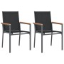 Sillas de jardín 2 uds textilene y acero negro 55x61,5x90 cm von , Gartenstühle - Ref: Foro24-364099, Preis: 121,10 €, Rabatt: %