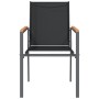 Sillas de jardín 2 uds textilene y acero negro 55x61,5x90 cm von , Gartenstühle - Ref: Foro24-364099, Preis: 121,10 €, Rabatt: %