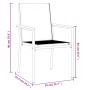Sillas de jardín 2 uds textilene y acero negro 55x61,5x90 cm von , Gartenstühle - Ref: Foro24-364099, Preis: 121,10 €, Rabatt: %