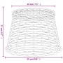 Pantalla para lámpara mimbre blanco Ø25x17 cm by , Lampshades - Ref: Foro24-364382, Price: 19,37 €, Discount: %