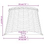 Pantalla para lámpara mimbre blanco Ø25x17 cm by , Lampshades - Ref: Foro24-364382, Price: 19,37 €, Discount: %