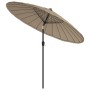 Sombrilla de jardín con palo de aluminio taupe 270 cm
