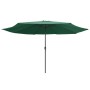 Sombrilla de jardín con palo de metal verde 390 cm by , Umbrellas - Ref: Foro24-47379, Price: 82,89 €, Discount: %