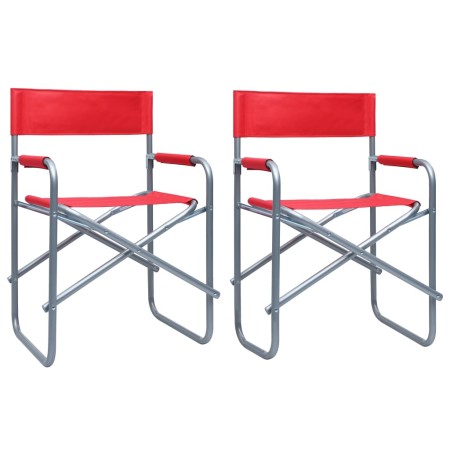 Sillas de director 2 unidades acero rojo von , Gartenstühle - Ref: Foro24-47919, Preis: 90,69 €, Rabatt: %
