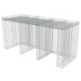 Muro de gaviones para contenedor de basura acero 270x100x130 cm von , Halterungen für Abfallbehälter - Ref: Foro24-143606, Pr...