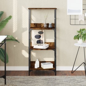 Estantería de madera ingeniería roble ahumado 50x33x117,5 cm de , Librerías y estanterías - Ref: Foro24-835271, Precio: 52,80...