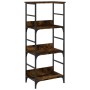 Estantería de madera ingeniería roble ahumado 50x33x117,5 cm de , Librerías y estanterías - Ref: Foro24-835271, Precio: 52,80...