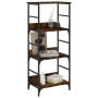 Estantería de madera ingeniería roble ahumado 50x33x117,5 cm de , Librerías y estanterías - Ref: Foro24-835271, Precio: 52,80...