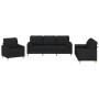 Juego de sofás con cojines 3 piezas tela negro by , Sofas - Ref: Foro24-3201262, Price: 636,48 €, Discount: %