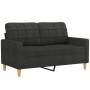 Juego de sofás con cojines 3 piezas tela negro by , Sofas - Ref: Foro24-3201262, Price: 636,48 €, Discount: %