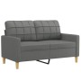 Juego de sofás con cojines 3 piezas tela gris oscuro by , Sofas - Ref: Foro24-3201331, Price: 599,63 €, Discount: %