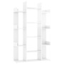 Librería de madera contrachapada blanco brillante 86x25,5x140cm de , Librerías y estanterías - Ref: Foro24-808906, Precio: 93...