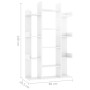 Librería de madera contrachapada blanco brillante 86x25,5x140cm de , Librerías y estanterías - Ref: Foro24-808906, Precio: 93...