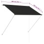 Toldo retráctil gris antracita 100x150 cm de , Toldos - Ref: Foro24-145891, Precio: 37,45 €, Descuento: %