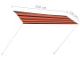 Toldo retráctil naranja y marrón 350x150 cm by , Awnings - Ref: Foro24-145898, Price: 65,40 €, Discount: %