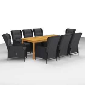 Dark gray 9-piece garden dining set by vidaXL, Garden sets - Ref: Foro24-3067935, Price: 2,00 €, Discount: %