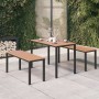 Set de comedor de jardín 3 pzas acero y WPC marrón y negro de , Conjuntos de jardín - Ref: Foro24-317140, Precio: 244,01 €, D...