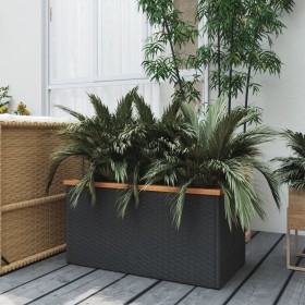 Jardinera de ratán sintético negra 80x40x40 cm von , Töpfe und Pflanzgefäße - Ref: Foro24-319416, Preis: 68,17 €, Rabatt: %