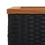 Jardinera de ratán sintético negra 80x40x40 cm by , Pots and planters - Ref: Foro24-319416, Price: 68,17 €, Discount: %