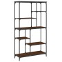 Estantería madera ingeniería acero roble marrón 99x35,5x176 cm de , Librerías y estanterías - Ref: Foro24-835413, Precio: 94,...