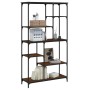 Estantería madera ingeniería acero roble marrón 99x35,5x176 cm de , Librerías y estanterías - Ref: Foro24-835413, Precio: 94,...