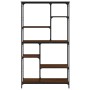 Estantería madera ingeniería acero roble marrón 99x35,5x176 cm de , Librerías y estanterías - Ref: Foro24-835413, Precio: 91,...