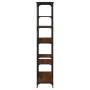 Estantería madera ingeniería acero roble marrón 99x35,5x176 cm de , Librerías y estanterías - Ref: Foro24-835413, Precio: 94,...