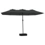 Sombrilla doble de jardín con luces LED antracita 449x245 cm von , Sonnenschirme - Ref: Foro24-362955, Preis: 208,75 €, Rabat...