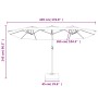 Sombrilla doble de jardín con luces LED antracita 449x245 cm von , Sonnenschirme - Ref: Foro24-362955, Preis: 208,75 €, Rabat...