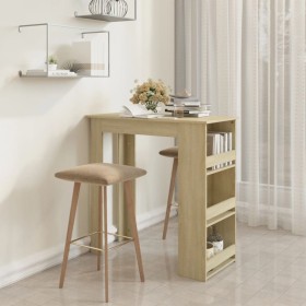 Mesa bar estante almacenaje contrachapada roble 102x50x103,5 cm von , Küchen- und Esstische - Ref: Foro24-809470, Preis: 90,9...