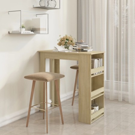Mesa bar estante almacenaje contrachapada roble 102x50x103,5 cm von , Küchen- und Esstische - Ref: Foro24-809470, Preis: 90,9...