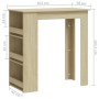 Mesa bar estante almacenaje contrachapada roble 102x50x103,5 cm von , Küchen- und Esstische - Ref: Foro24-809470, Preis: 90,9...