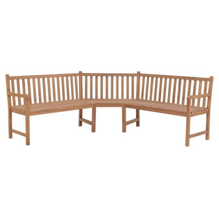 Banco de esquina de jardín madera maciza de teca 202x202x90 cm de , Bancos de jardín - Ref: Foro24-44991, Precio: 528,47 €, D...