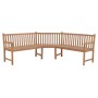 Banco de esquina de jardín madera maciza de teca 202x202x90 cm de , Bancos de jardín - Ref: Foro24-44991, Precio: 528,47 €, D...