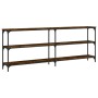 Mesa consola madera de ingeniería roble ahumado 200x29x75 cm von , Seitentische - Ref: Foro24-834112, Preis: 95,64 €, Rabatt: %