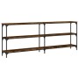 Mesa consola madera de ingeniería roble ahumado 200x29x75 cm von , Seitentische - Ref: Foro24-834112, Preis: 95,64 €, Rabatt: %